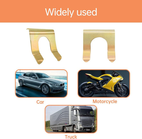 15 Pieces Brake Line Clips,Metal Brake Line Retainer,Brake Line Retaining Clip,U Shaped Brake Hose Clips Replacement,Brake Cable Clip Brake Hose L...