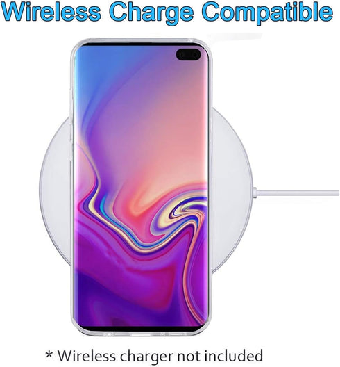 J.west Galaxy S10e Luxury Sparkle Glitter Pattern Slim Clear TPU Silicone Protective Phone Case - Colorful...