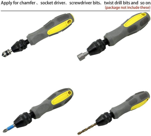 AUTOTOOLHOME Adjustable Pin Vise Hand Drill Chuck Capacity 0-5/16" Model Hobby Tool fit Drill Bit Screwdriver Bits...