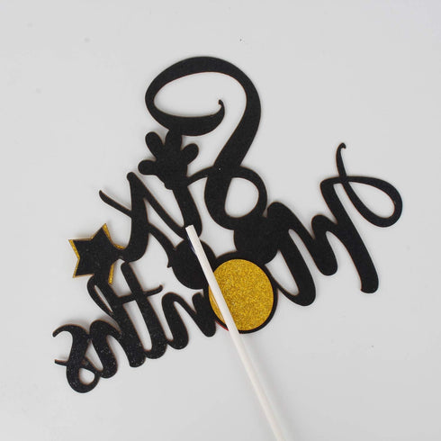 Mickey Six Months Cake Topper,Sparkle Mickey Mouse 1/2 Half Birthday Baby Shower Party Decorations...