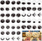 OLYCRAFT 96 Pcs 24 Styles Glass Craft Eyes 0.7 inch Half Round Glass Puppet Eyes Stuffed Crochet Eyes Animal Eye Crochet Crafts Making for DIY Cla...