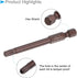 Magnetic Torx Screwdriver Bit, T27 3" Length 1/4" Hex Shank, S2 Steel Star 6 Point Drill Driver Tamper Proof - (Applications: for Auto Repair), 2-...