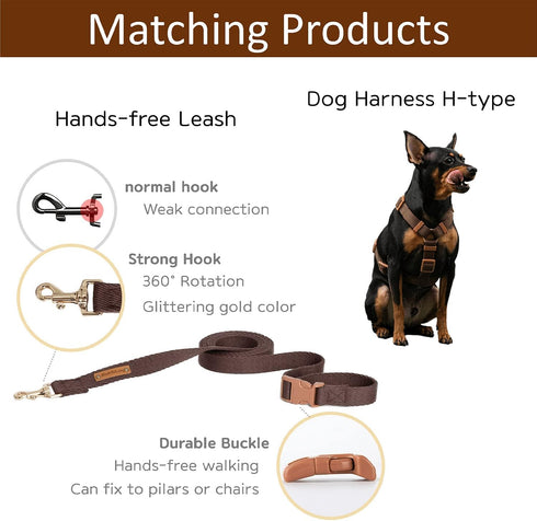 Adjustable No Pull Dog Collars for Medium Dogs Female Cute Brown Dog Collars for Medium Dogs Strong Medium Dog Collar Training Collar for Dogs Pup...