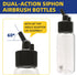 OPHIR Brand Box of 1.06-Ounce, 30ML Plastic Bottles Jars Lid Adapter Dual-Action Siphon Feed Accessories with 10x Rubber Caps, Works with Dual Act...