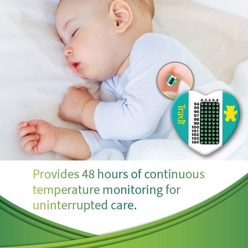 12 Pack - Fahrenheit - Children’s Axillary Thermometer - Continuous Read, Single-Use Pediatric Thermometer...
