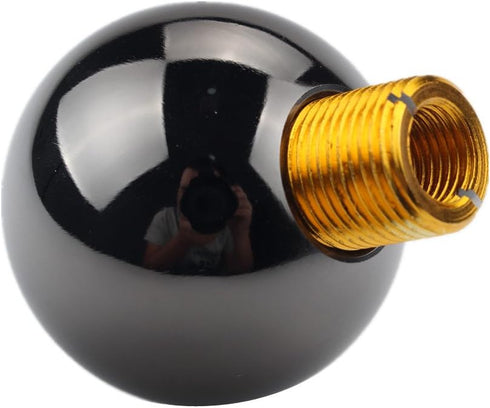 DEWHEL JDM Gun-Black Nickel Round Shift Knob for Both Manual or Automatic Fit Acura Honda Mazda Nissan Toyota 5-Speed 6-Speed¡...