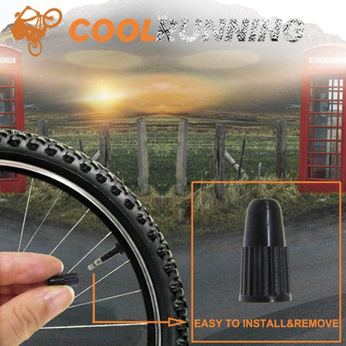 Presta Valve Caps Black,Plastic Bike Dust Caps Tire - Bicycle Presta/French Valve stem Cover for MTB Mountain/Road Bikes, Bike Accessories,Outdoor...