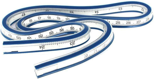 40cm Flexible Curve Ruler Woodworking, Plastic Measure Tool for Drafting Engineering Drawing- Multi Color...
