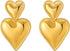 Apsvo Chunky Gold Heart Earrings for Women, Lightweight Drop Earrings Dangle Double Heart Earrings Gold Plated Earrings Fashion Trendy Jewelry...