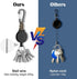 Retractable Keychain Heavy Duty Carabiner Badge Holder Retractable Badge Reel ID Holder Steel Retractable Cord and Paracord Extendable Key Ring 4 ...