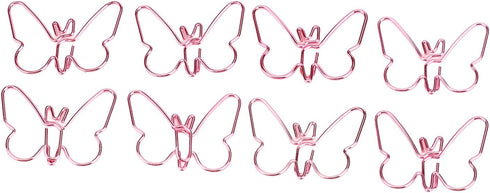50Pcs Butterflies Paperclip Set, Pink Cute Paperclips, Metal Paperclips for Office, Home, and School Use...