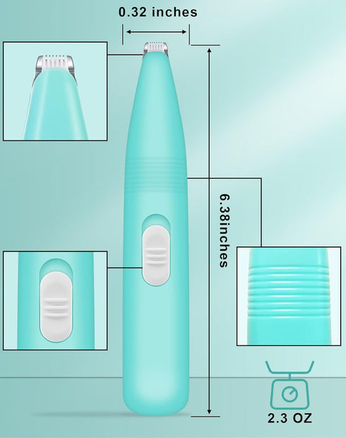 Dog Grooming Clippers, Dog Paw Trimmer with Detachable Ceramic Blade for Trimming Small Areas of Pet's Hair, Low Noise Paw Grooming Shaver for Cat...