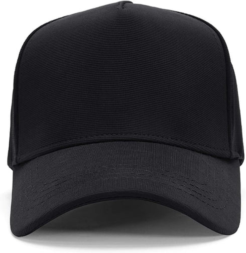 5 Panels Stretch Full Closed Baseball Caps Mens High Crown Mesh Breathable Fitted Cap Wide Brim Trucker Hats Q2425...
