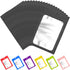 100 Pieces Resealable Mylar Bags with Clear Window Smell Proof Bags Packaging Bags Foil Pouch Zip Bags for Food Self Sealing Storage Supplies (Bla...