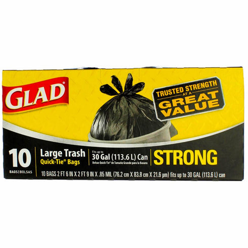 Clorox Sales Co 00079-80 30 Gallon Quick Tie Trash Bags - 10 Count...