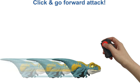 Mattel Jurassic World Dominion Uncaged Click Tracker Velociraptor 'Blue' Dinosaur Action Figure, Toy Gift with Interactive Motion and Sound, Click...