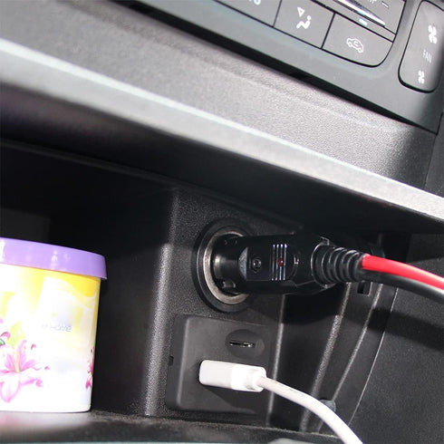 12V Fused Male Cigarette Lighter Plug, Replacement Car Adapter with Leads and LED Light, 16AWG Extension Cable with 15A Fuse, Automotive Power Sup...