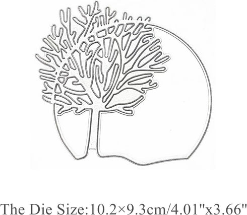 Tree Border Frame Metal Die Cuts, Tree Border Background Wedding Cutting Dies Stencils DIY Crafts Cards Cuts for DIY Embossing Card Making Photo D...
