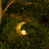 Hanging Solar Lights Outdoor Waterproof Garden Decor,Metal Decoration Moon Gifts for Yard Clearance Front Porch Lawn Driveway Patio Backyard Pathw...