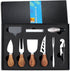 Cheese Knife Set 14 Piece, Stainless Steel Cheese Knives, Charcuterie Boards Accessories, Butter Spreader Knife with Corkscrew Wine Opener and Pou...