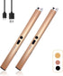 2 PCS Candle Lighter,Windproof Flameless Electric Lighter with LED Power Display ? Safety Switch, Upgraded Plasma USB Rechargeable Lighter for Bir...