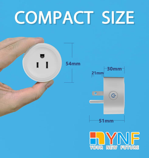 YNF Smart Plug, Works with Alexa, Simple to Set Up with One Voice Command, Voice Control, Remote Control, Timer & Schedule & Group Controller, Sta...
