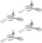 4 Pack Accessory Cord with LED Night Light Bulbs - White Cord with On/Off Switch Plugs - C7 led Bulb Warm White with Spare Fuse for Holiday Decora...