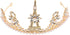 Lurrose Pearl Golden Eiffel Tower Vintage Tiaras Queen Bridal Crowns for Brides Party Wedding Golden Bridal Crowns...