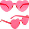 Heart Sunglasses, 2 Pack Hot Pink Heart Sunglasses for Women, Trendy Rimless Heart Shaped Sunglasses, Fun Heart Sunglasses for Party Favor...