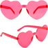 Heart Sunglasses, 2 Pack Hot Pink Heart Sunglasses for Women, Trendy Rimless Heart Shaped Sunglasses, Fun Heart Sunglasses for Party Favor...