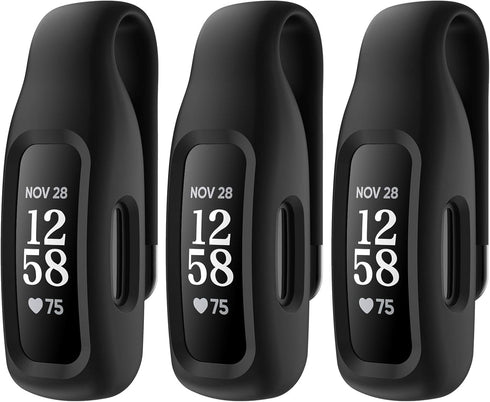 3-Pack Clip Case Accessory for Fitbit Inspire 3/Inspire 2, Black+Black+Black...