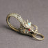 LIFKOME Dragon Head Carabiner Keychains Keyring Antique Brass Dragon Head Bead DIY Accessories for Keychain Gold...
