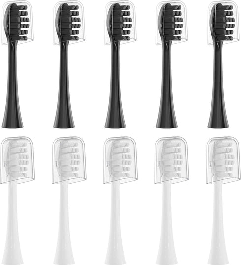 Replacement Toothbrush Heads 10 Pack Compatible with Gleem Electric Toothbrush, 5Black+ 5White...