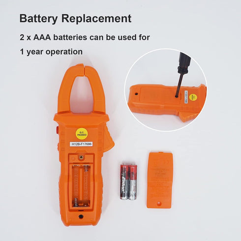 Digital Clamp Meter Auto-Ranging Multimeter Amp Voltage Tester Measure AC Current 600 A, AC/DC Voltage, Resistance, NCV, LPF, Diodes, Continuity a...
