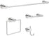 DELTA FAUCET NIC46-PC Nicoli Wall Mount Square Closed Towel Ring Bath Hardware Accessory in Polished Chrome...