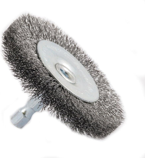 Forney 72734 Wire Wheel Brush, Fine Crimped with 1/4-Inch Hex Shank, 2-1/2-Inch-by-.008-Inch...