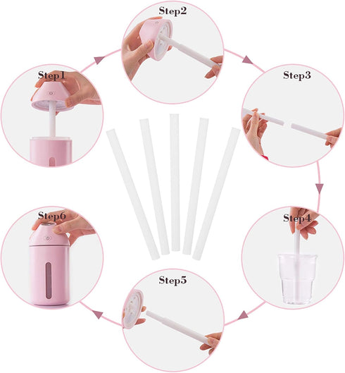 Filter Cotton Sticks, 10Pcs Mini Portable Humidifier Diffuser Cotton Sticks Filter Replacement Personal USB Humidifier Replacement Sponges Refill ...