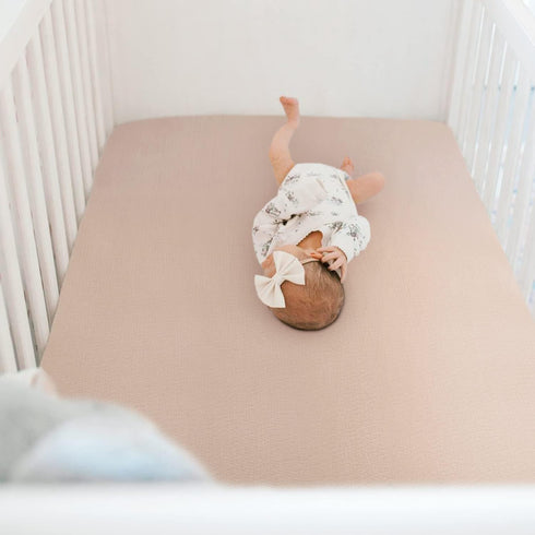 GRSSDER Soft Muslin Crib Sheet 1 Pack, 100% Cotton Crib Sheets for Boys and Girls, Fit Standard Crib Mattresses 52" x 28" Safe and Snug, Natural...