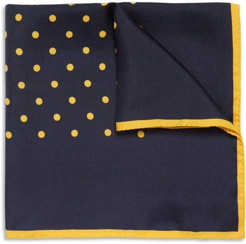 100% Silk Polka Dot Pocket Square with Gift Box...