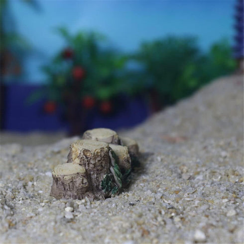 Miniature Resin Stump Micro Landscape Fairy Garden Ornament Mini Doll House Outdoor Landscape Decor, Garden Sculptures and Statues, Garden Generic...