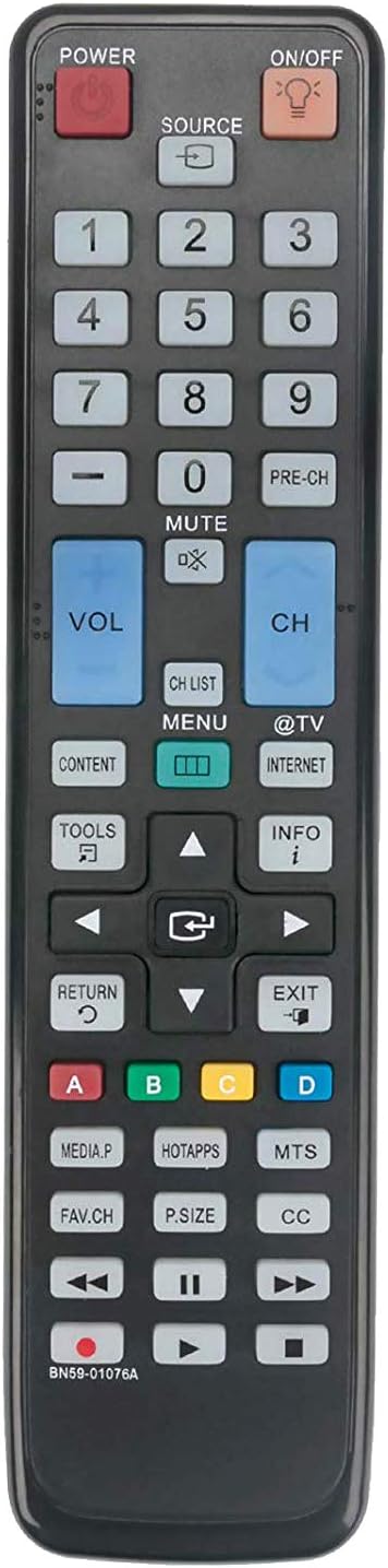 ALLIMITY BN59-01076A Remote Control Replacement for Samsung TV UN55C6900 LN55C670 LN46C670 LN40C670 BN5901076A...