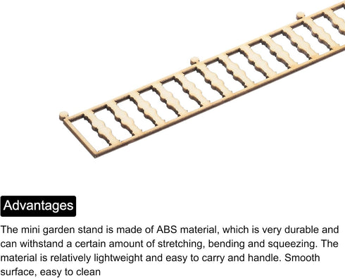 MECCANIXITY 2pcs 7.76 Inch Miniature Garden Fence, Mini Ornament Wood Picket Fence Decorative for Dollhouse Home DIY, 0.08" Wood Simple Style...