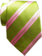New Classic Striped Green Pink JACQUARD WOVEN Silk Men's Tie Necktie...