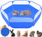 Small Animals Tent,Reptiles Cage,Breathable Transparent Pet Playpen Pop Open Outdoor/Indoor Exercise Fence,Portable Yard Fence (Upgrade Blue)...