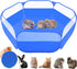 Small Animals Tent,Reptiles Cage,Breathable Transparent Pet Playpen Pop Open Outdoor/Indoor Exercise Fence,Portable Yard Fence (Upgrade Blue)...