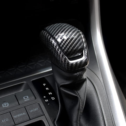 for Toyota RAV4 2023-2019 Gear Shift Knob Cover Carbon Fiber Grain Interior Protective Gear Shift Trim for Toyota Highlander 2023-2020...