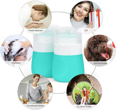 YINGGG Squeeze Portable Salad Dressing Container to Go Bottles Sauce Leakproof Condiment Storage Bottle, Dressing to Go for Lunch set of 4 (55ML)...