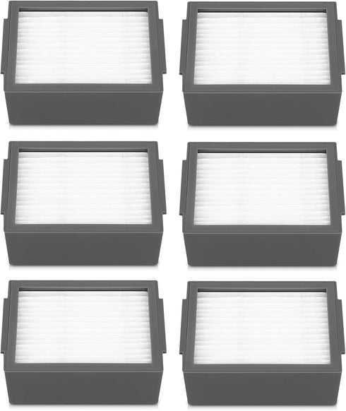 kwmobile Replacement Filters - 6-Pack Compatible with iRobot Roomba e5 / i7 / i7+ - Spare Part Filter for Robot Vacuum Cleaner - Set of 6...