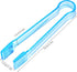 10 Pcs Plastic Buffet Serving Tongs, Clear Blue Kitchen Tongs Mini Serving Utensil Tongs for Food Ice Salad Buffet Barbecue Cookies, 6.3 Inches...