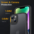 JETech Matte Case for iPhone 14 6.1-Inch, Shockproof Military Grade Drop Protection, Frosted Translucent Back Phone Cover, Anti-Fingerprint (Black...